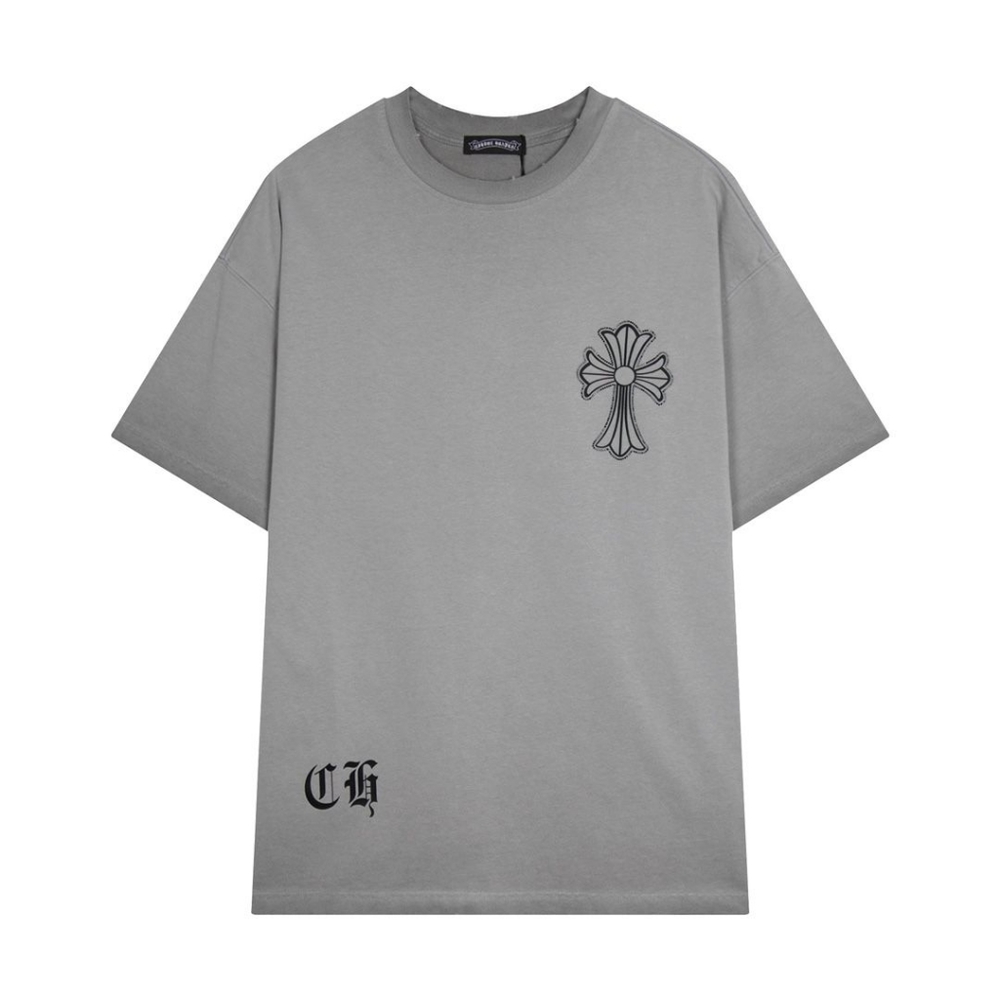 Chrome Heart Gray Fashion Short Sleeve Shirt